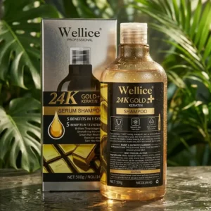 Wellice 24K Gold + Keratin Serum Shampoo - 500g