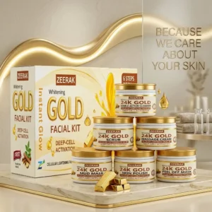 ZEERAK Whitening 24K Gold Facial Kit (6 Steps Jar Pack)
